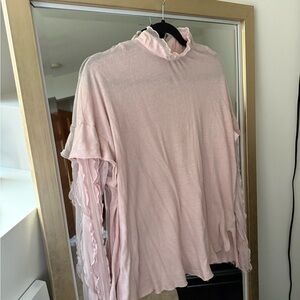 Free People Pink Ruffled Women's Top